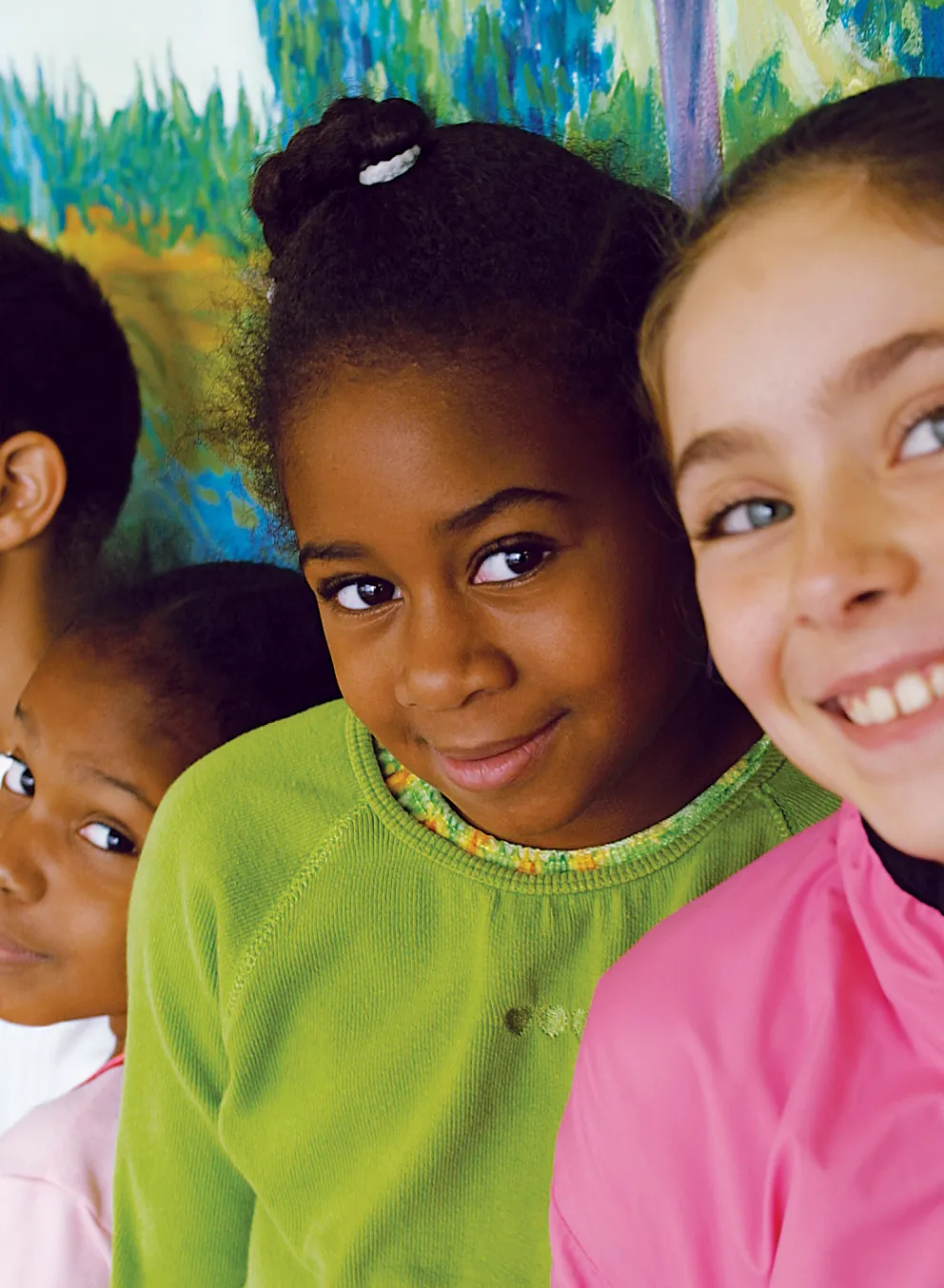 Kids lined up at the YMCA