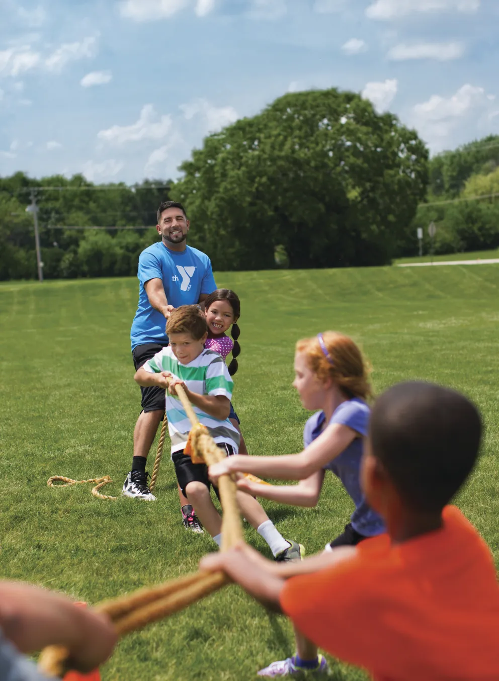 Kids playing at YMCA Camp