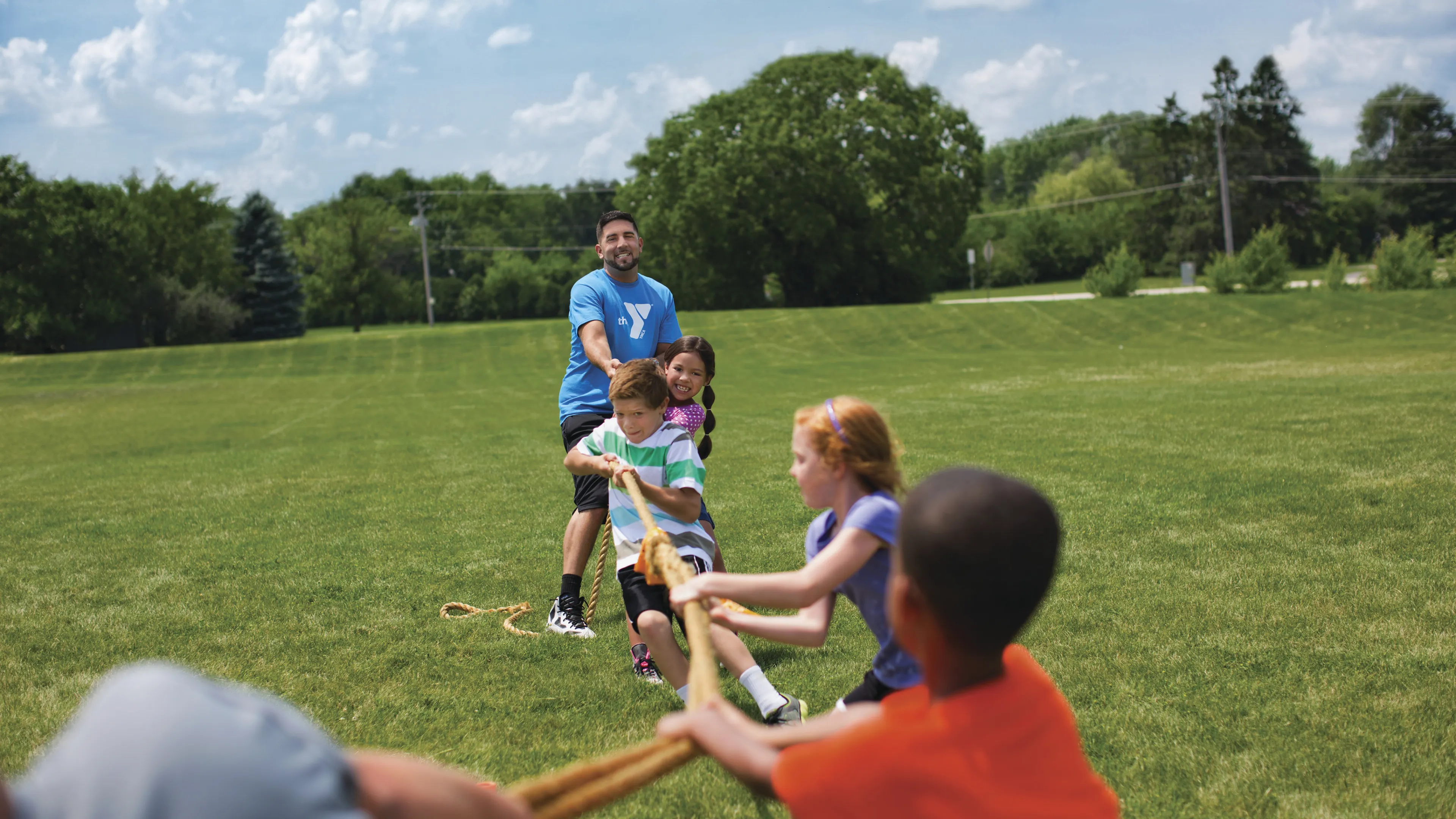 Kids playing at YMCA Camp