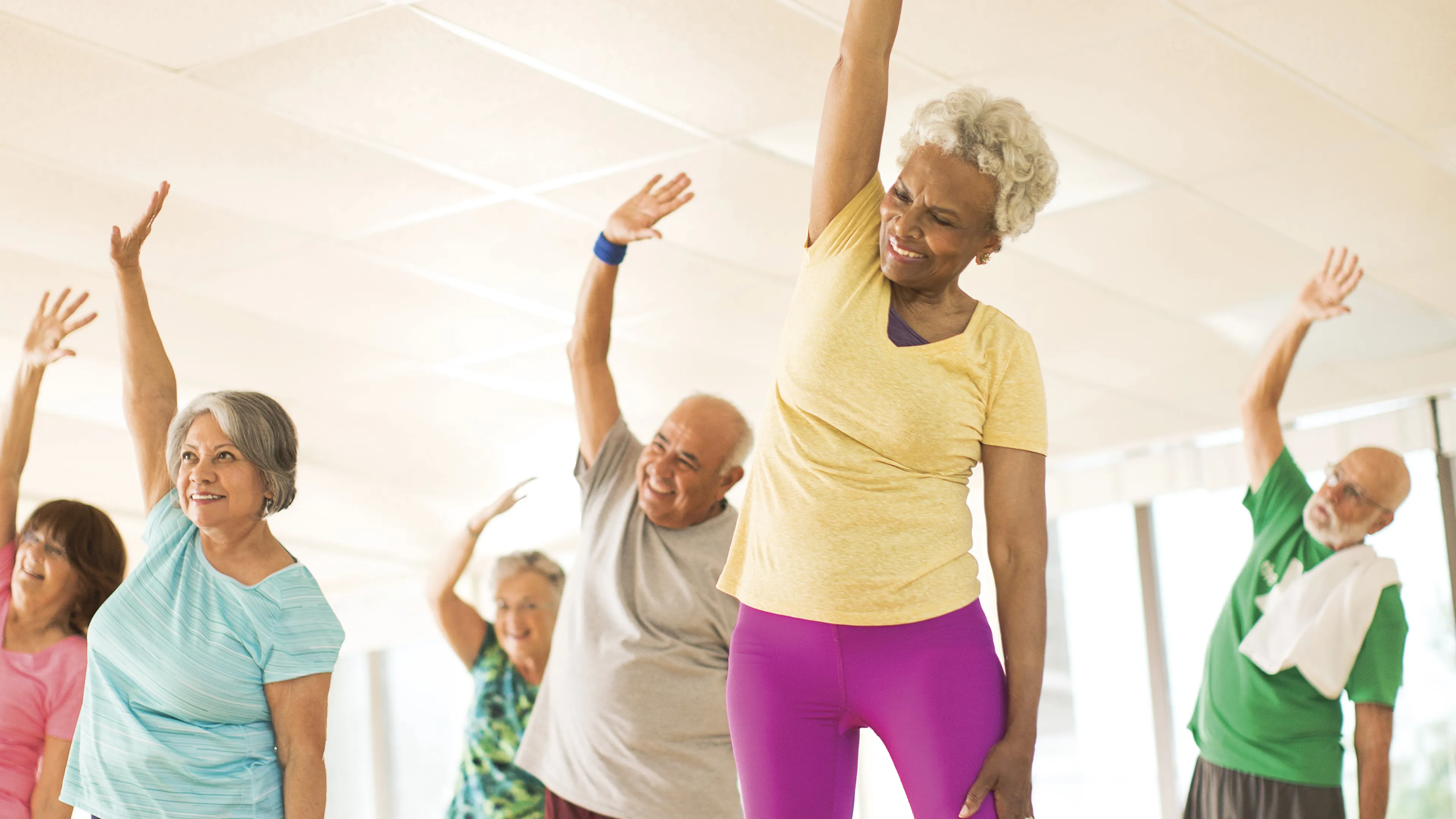 Adult exercise class at the YMCA