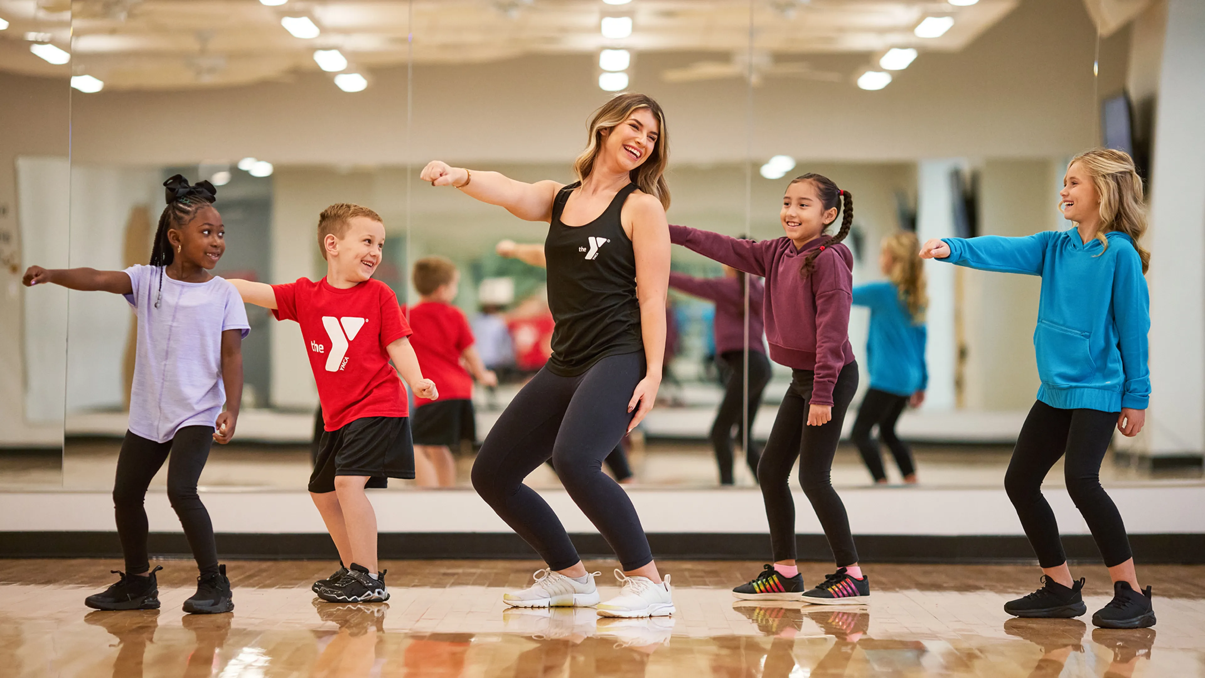Cheerleading class at the YMCA