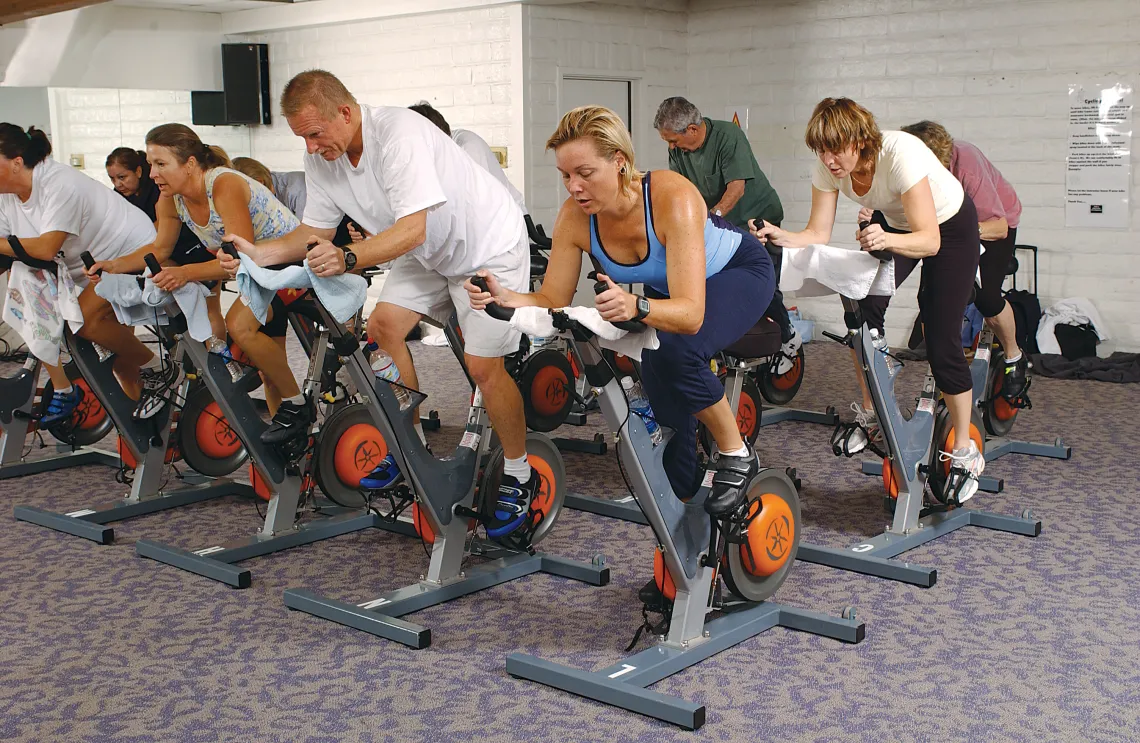Group exercise class at the YMCA